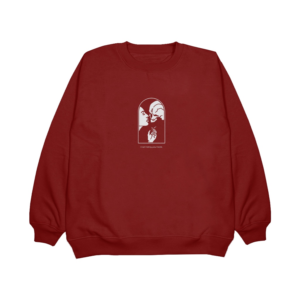 Damsshop - ( kissing ) Sweater Crewneck Wanita Sweatshirt OverSize Bahan Halus Premium