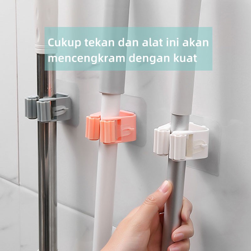 [Kaizen Living] Mop Holder Untuk Gagang Sapu dan Pel Tempel hook