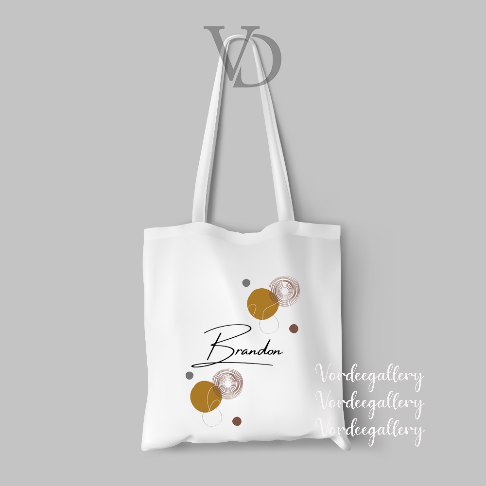 CUSTOM NAMA / TOTE BAG boy BAHAN KANVAS MOTIF nama / SOUVENIR WEDDING /  korean TOTE BAG / hadiah wedding / custom tote bag nama