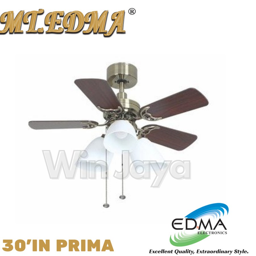 MT EDMA PRIMA 30 INCH KIPAS ANGIN BALING GANTUNG DENGAN LAMPU HIAS