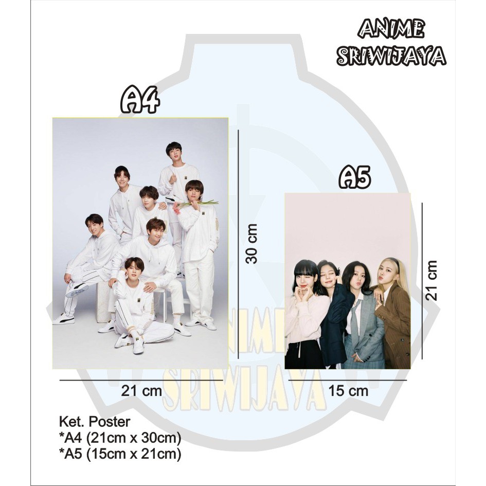 Poster Anime KPOP Pemain Bola Idol Murah Bebas Custom-3