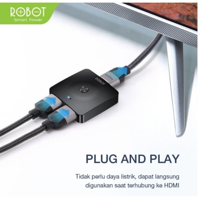 HDMI switch ROBOT HM103 and Splitter 2in 1out / 1in 2out Bi-Direction