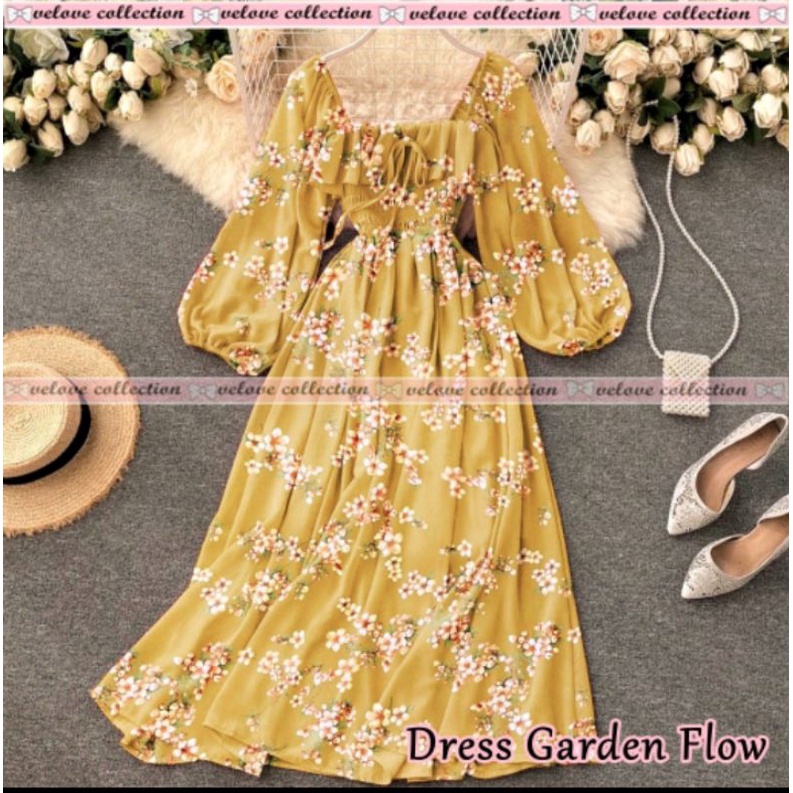 Dress Sora flower korea