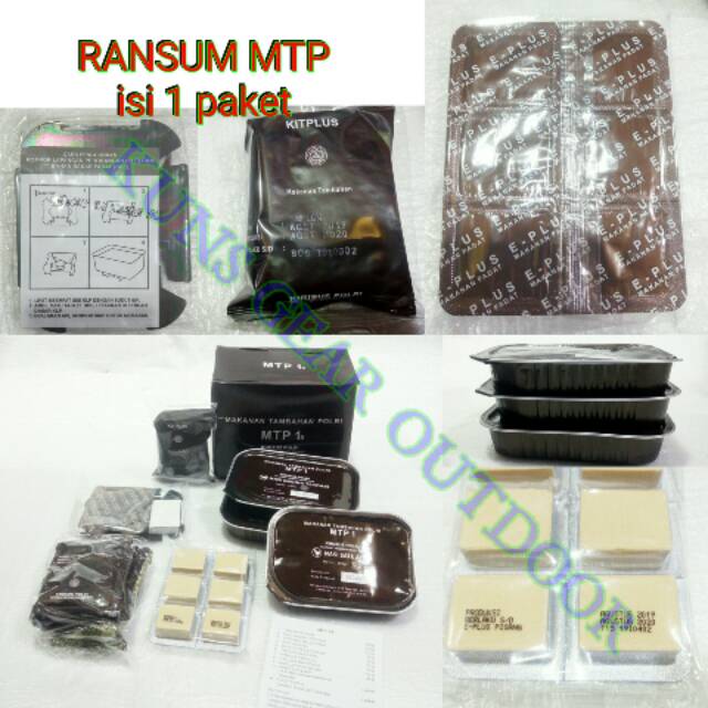 RANSUM MTP MAKAN TAMBAHAN MRE SURVIVAL FOOD EMERGENCY MAKANAN DARURAT