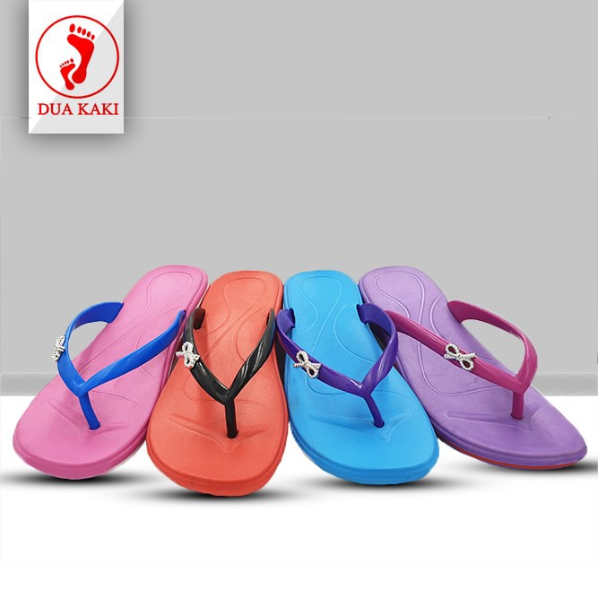 Sandal Jepit Polos Anti Slip sandal wanita sandal pantai termurah 512-6 dua kaki