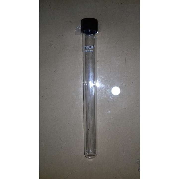 Test tube with screw cap, uk. 18x180  merek PYREX