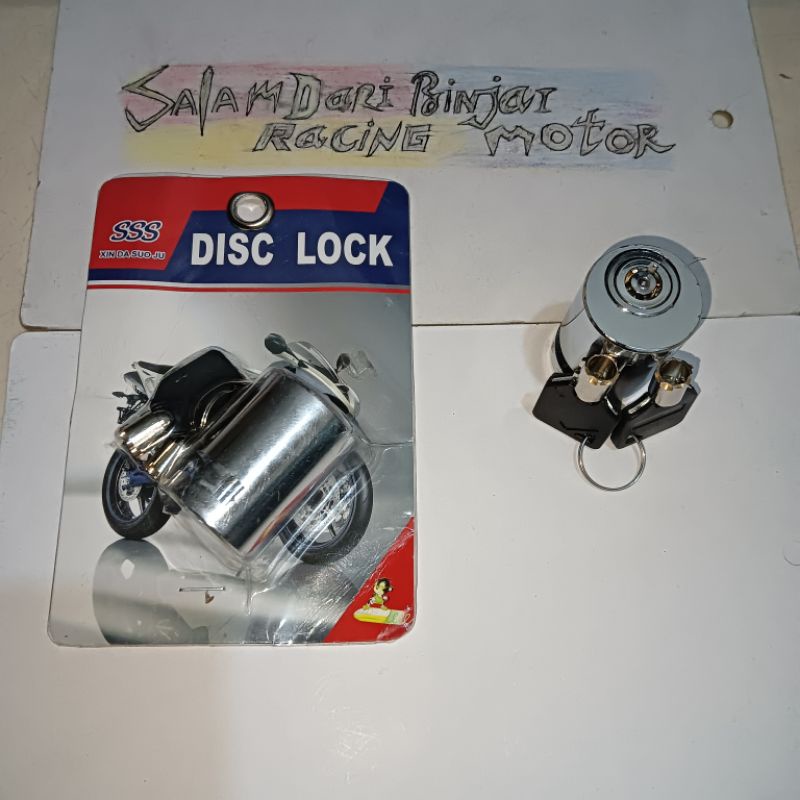 KUNCI GEMBOK CAKRAM BULAT/GEMBOK CAKRAM MOPED DISC SEPEDA MOTOR HONDA SUPRA X ADV PCX YAMAHA NMAX VA