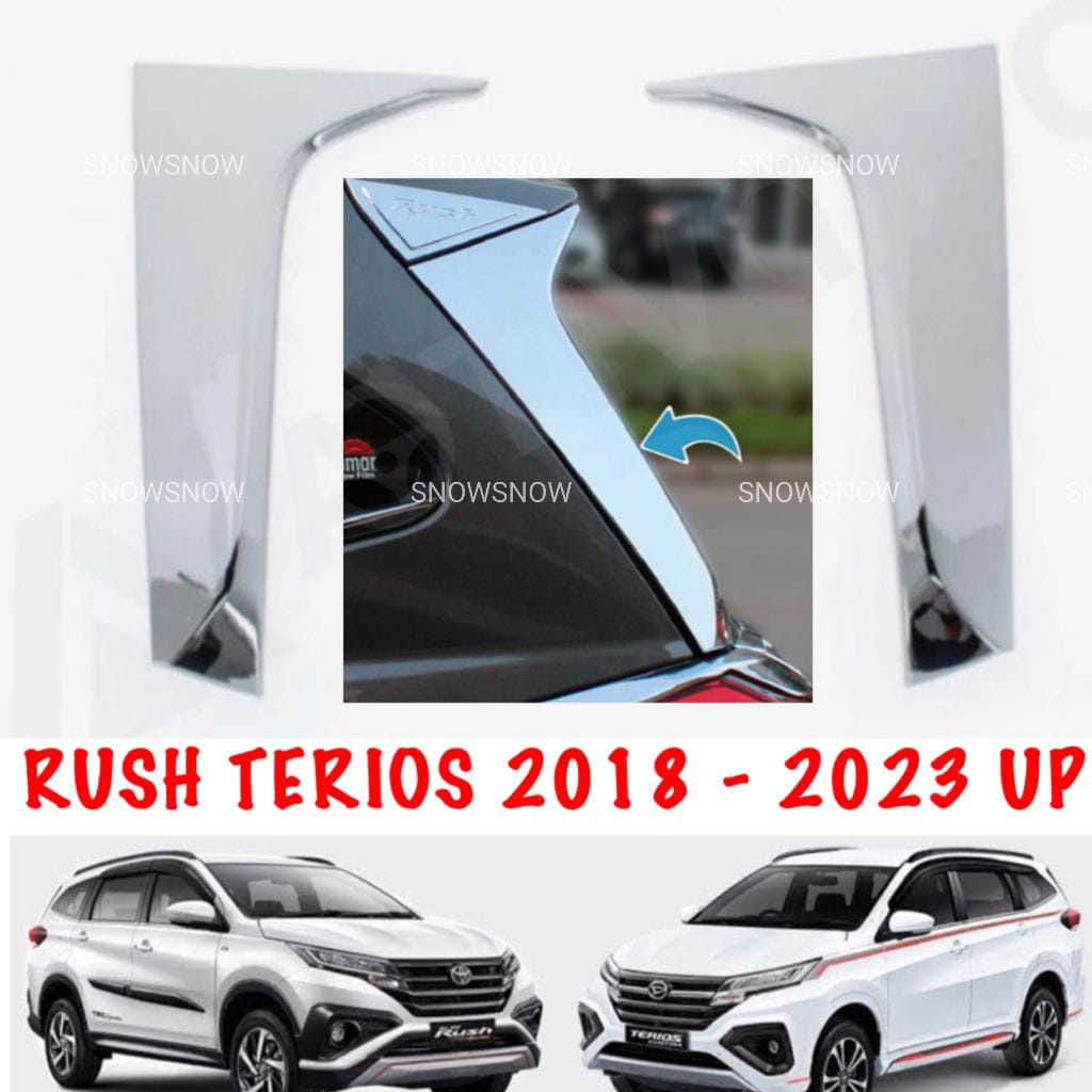 End pilar all new Rush Terios 2018 2020 2022 2023 Pillar Belakang Chrome