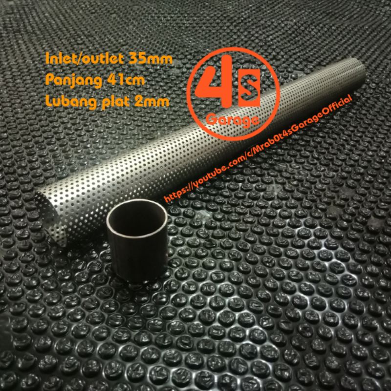 Pipa Saringan Knalpot Copy CMS GEN 1 Inlet 35mm Peredam Suara Kenalpot Racing Bobokan Adem Bass Gerung Copy CMS9-3