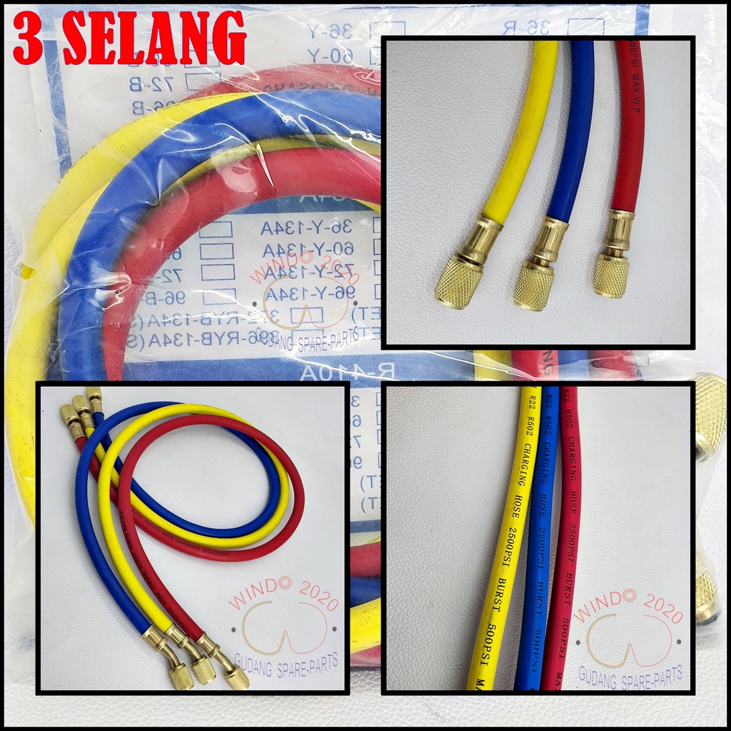 SELANG MANIFOLD SET | SELANG MANIFOLD R22 1.5METER | SELANG ANALIZER | SELANG ANALISER