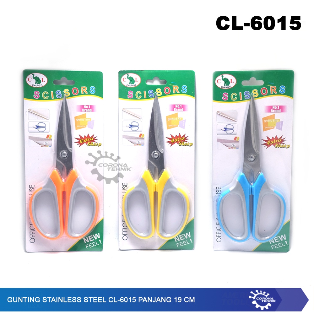 CL-6015 - Gunting Stainless Steel - Panjang 19 cm