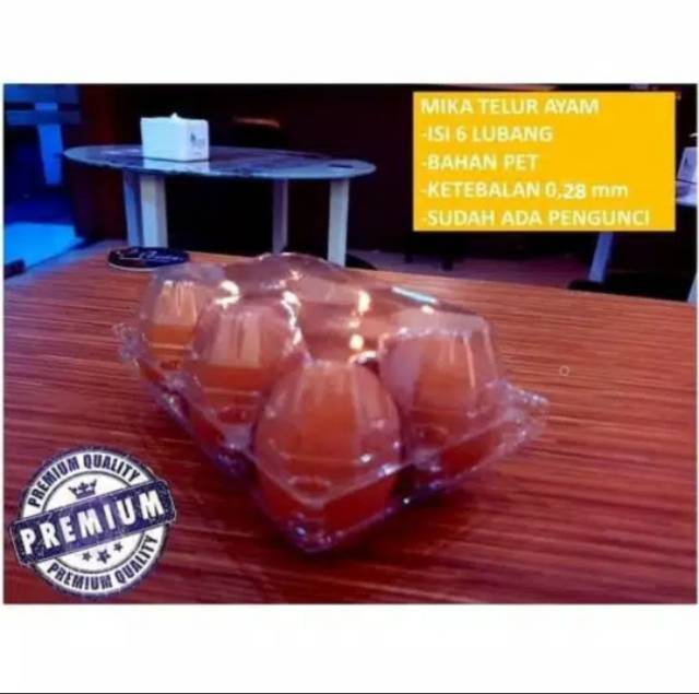 Mika telur premium isi 6 telur egg tray telur packaging telur tempat telur