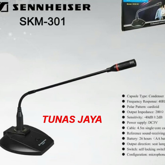 MIC PODIUM SENNHEISER SKM 301 MICROPHONE KABEL SENNHEISER MEJA SKM301