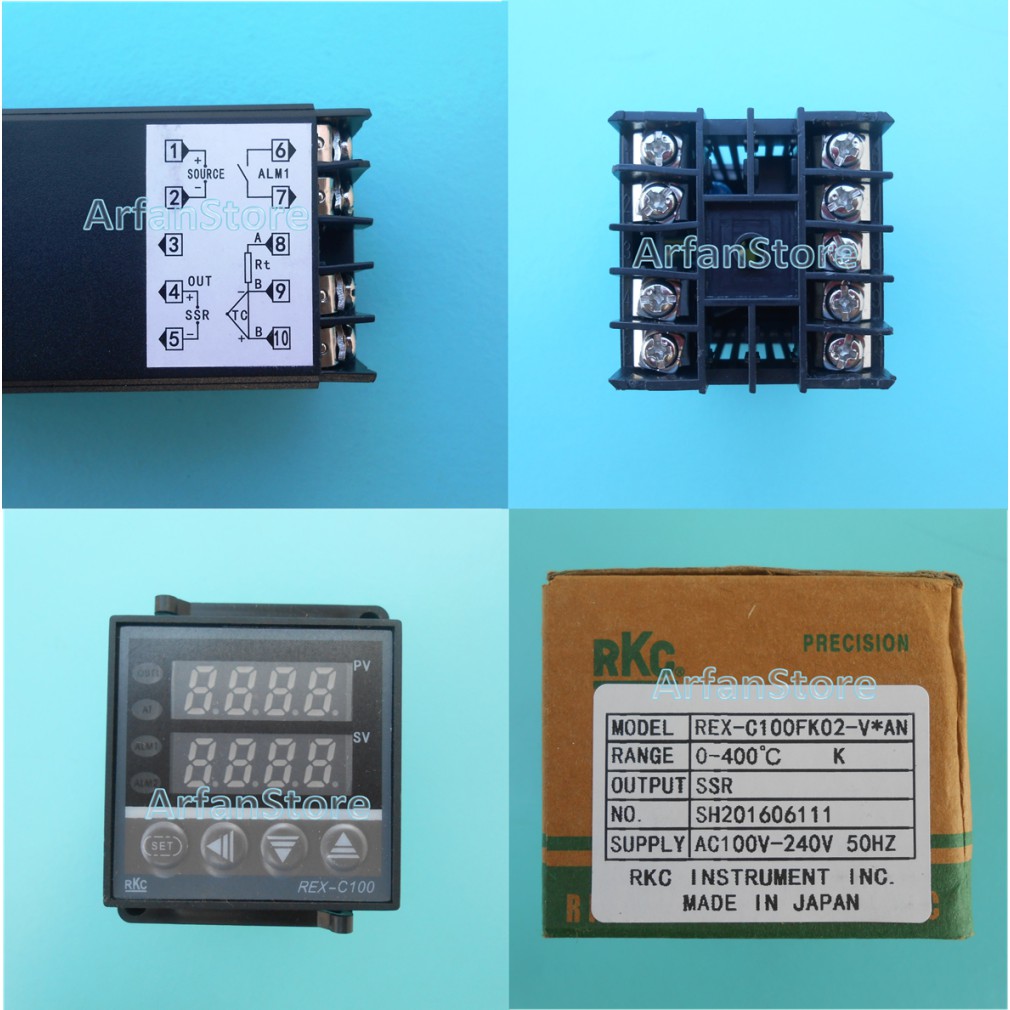 Thermostat PID REX-C100 Digital Controller + Thermocouple SSR Output