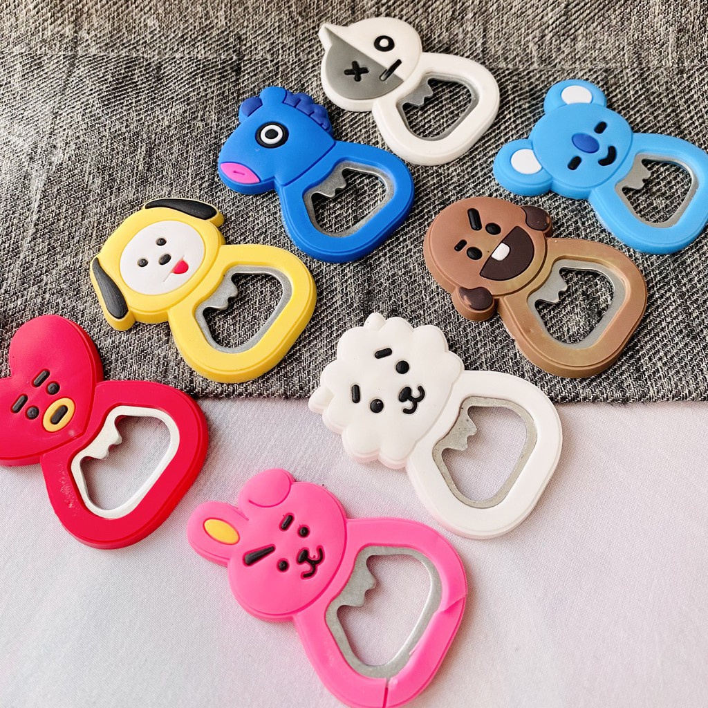 PEMBUKA BOTOL MAGNET KULKAS KARAKTER BT21/BTS