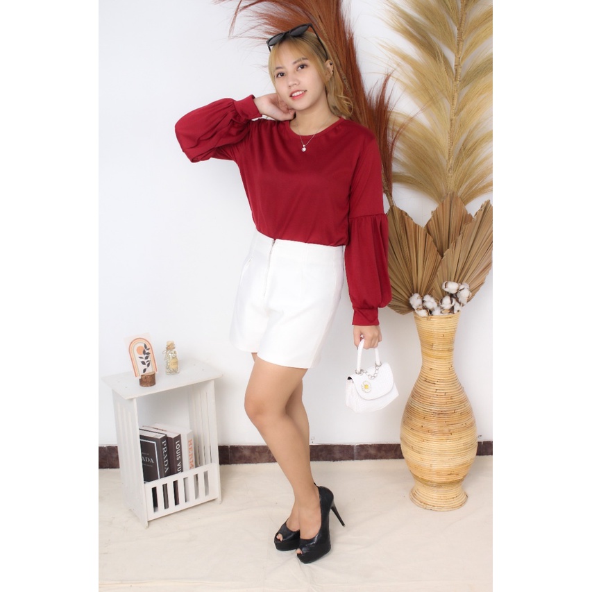 RX Fashion - Puffy Top Blouse Bahan Babyteri - LM