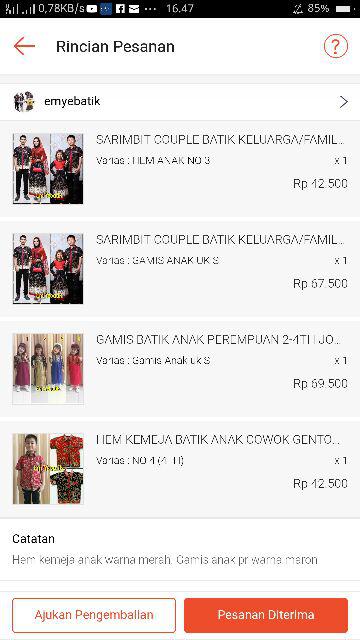 Hem Kemeja Batik Anak Cowok Gentong