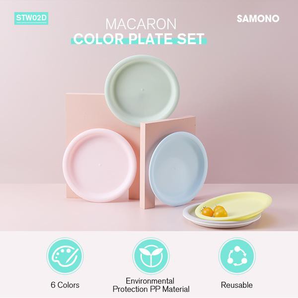 (SI) 1SET 6 WARNA PIRING SAMONO STW02D MATERIAL TABLEWARE COLORFUL