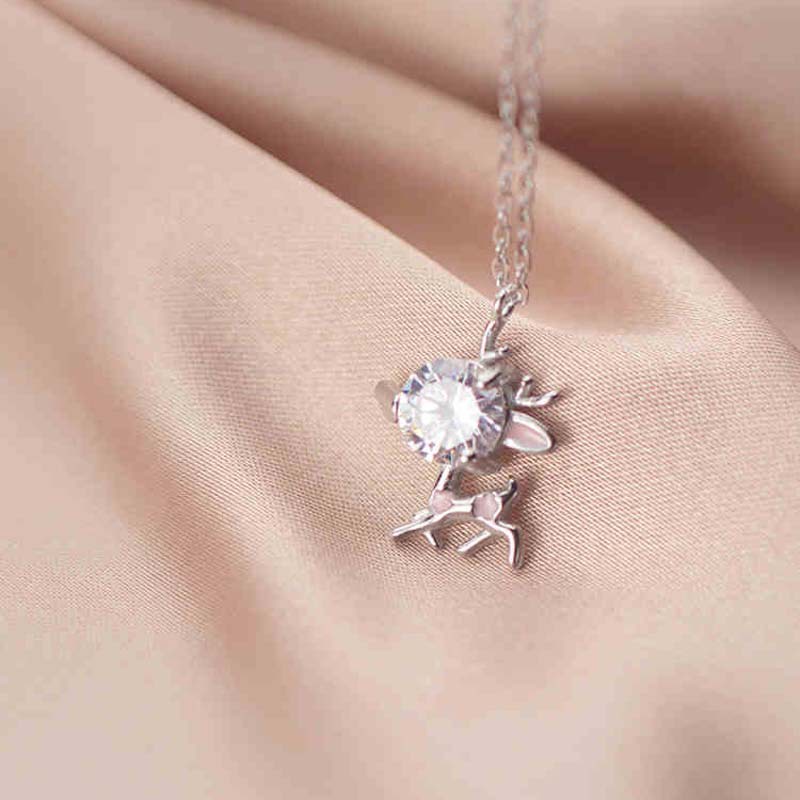 Kalung KL132 Tembaga Lapis S925 Premium Fashion Wanita Kalung unik Lucu Keren /Deluna/ BS