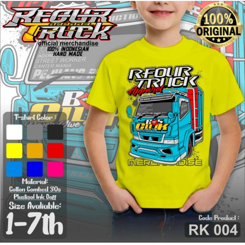 Baju Kaos Distro Anak - Kaos truck anak laki laki // kaos anak gambar truck // baju anak laki laki