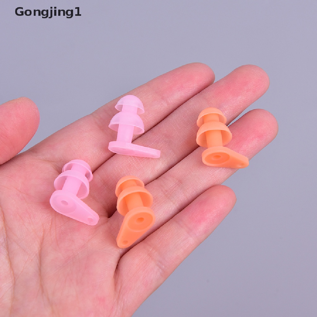 Gongjing1 1 Pasang Earplugs Bahan Silikon Anti Air Untuk Olahraga Air