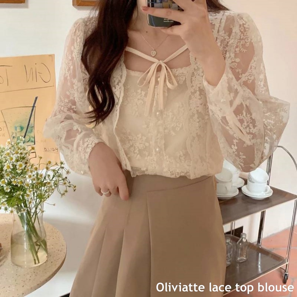 Oliviatte lace top blouse - Thejanclothes