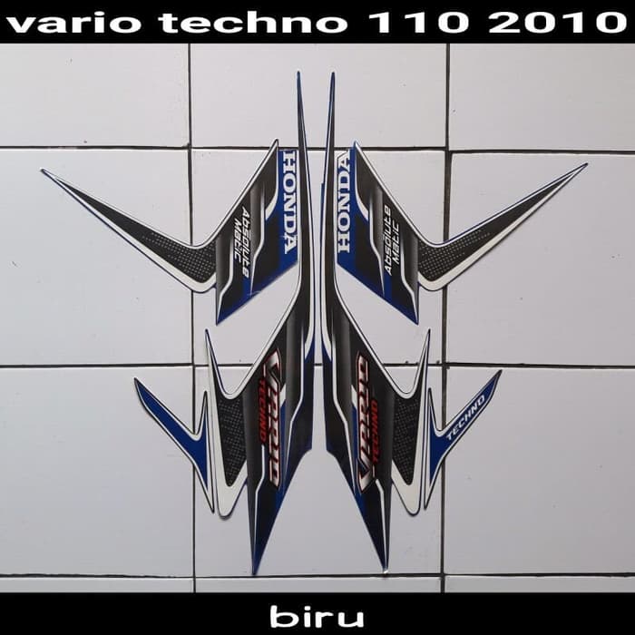 Striping Stiker Motor Vario Techno 110 2010 Biru