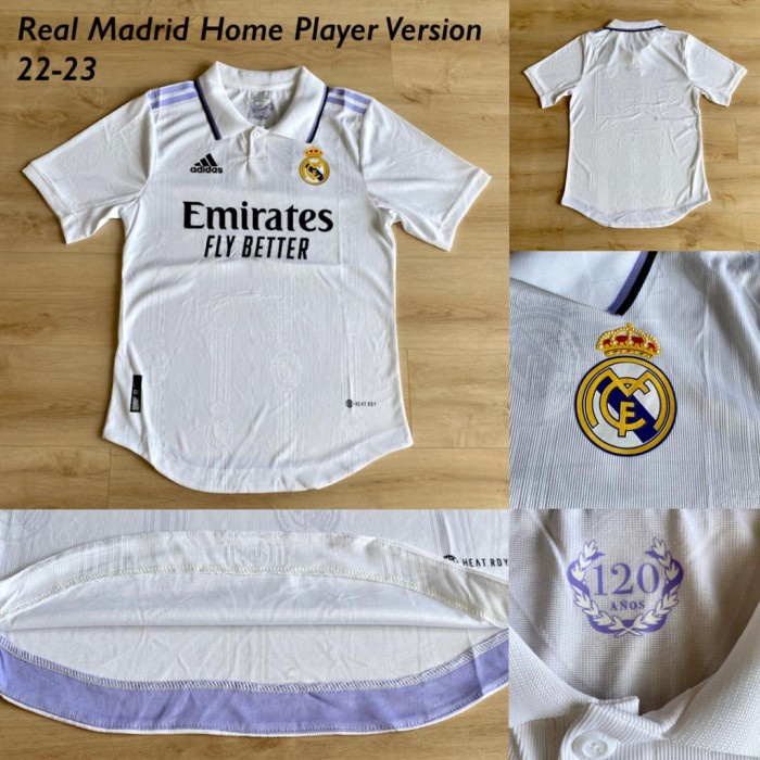 Jual JERSEY BAJU BOLA JERSEY REAL MADRID HOME PLAYER ISSUE 2021