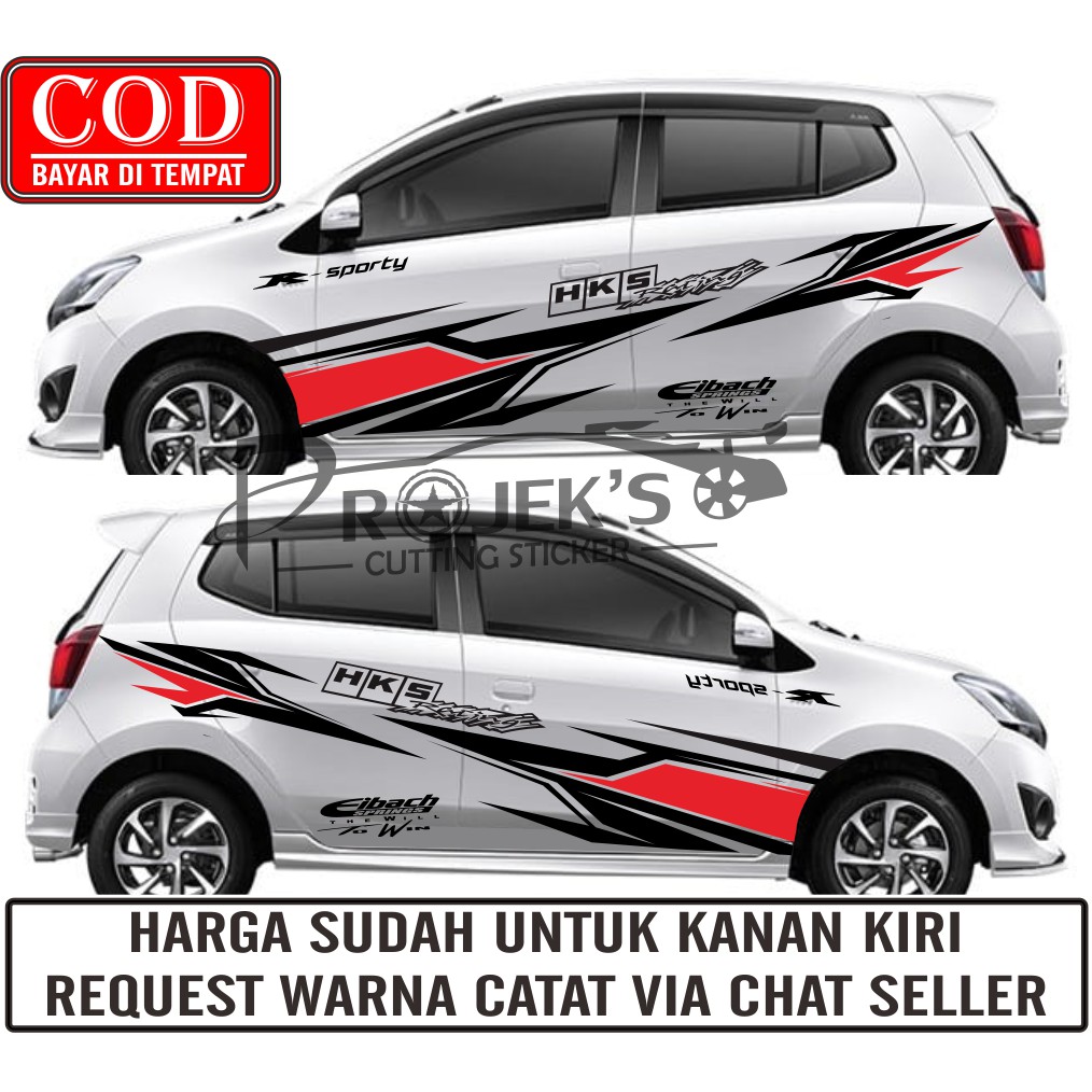 CUTTING STICKER RACING STIKER MOTIF TRIBAL AGYA AYLA AVANZA SIGRA JAZZ YARIS BISA UNTUK SEMUA JENIS Shopee Indonesia