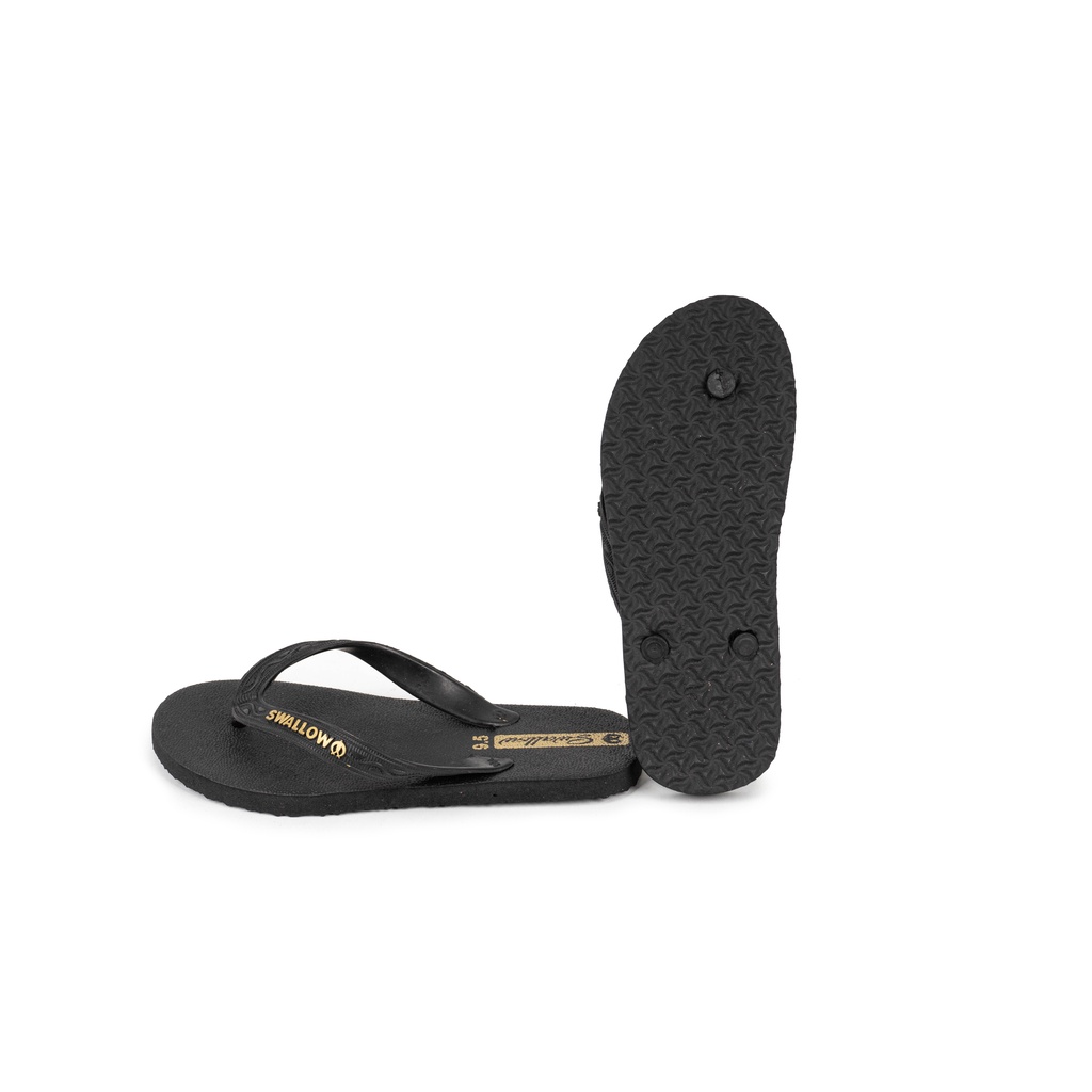 Sandal Jepit Modern Swallow Black Gold Fashion