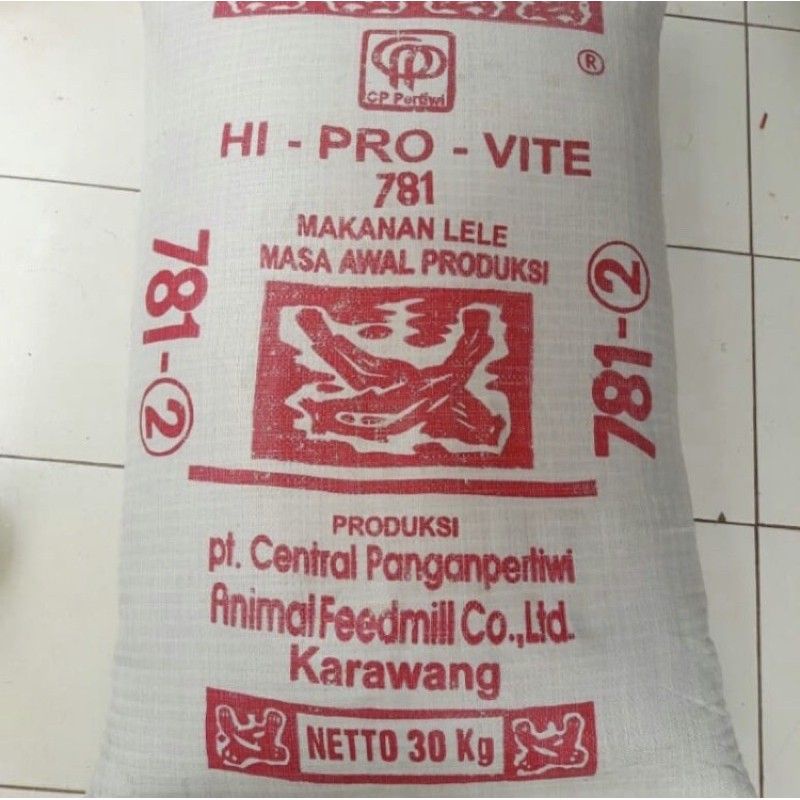 pelet ikan 781-2 HI-PRO-VITE (30 KG) pelet ikan lele gurame nila dll