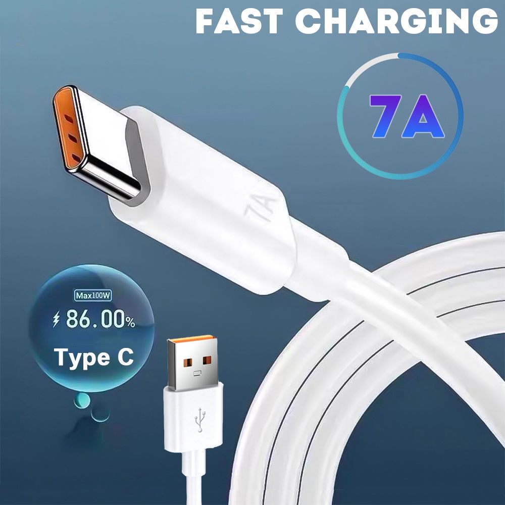 Untuk Huawei Kabel Kabel Data 7A Pengisian Arus Tinggi Tipe C Kabel Data 0.25 /1/1.5/2M Ultra-Fast Charging USB Charger