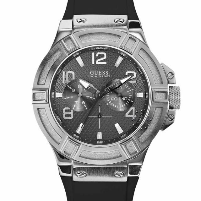 tali jam tangan Guess Rubber Blue Dan Black Watch Strap super .