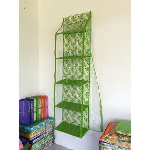 Rak TAS Gantung Susun Plastik Hanging Bag Organizer Zipper