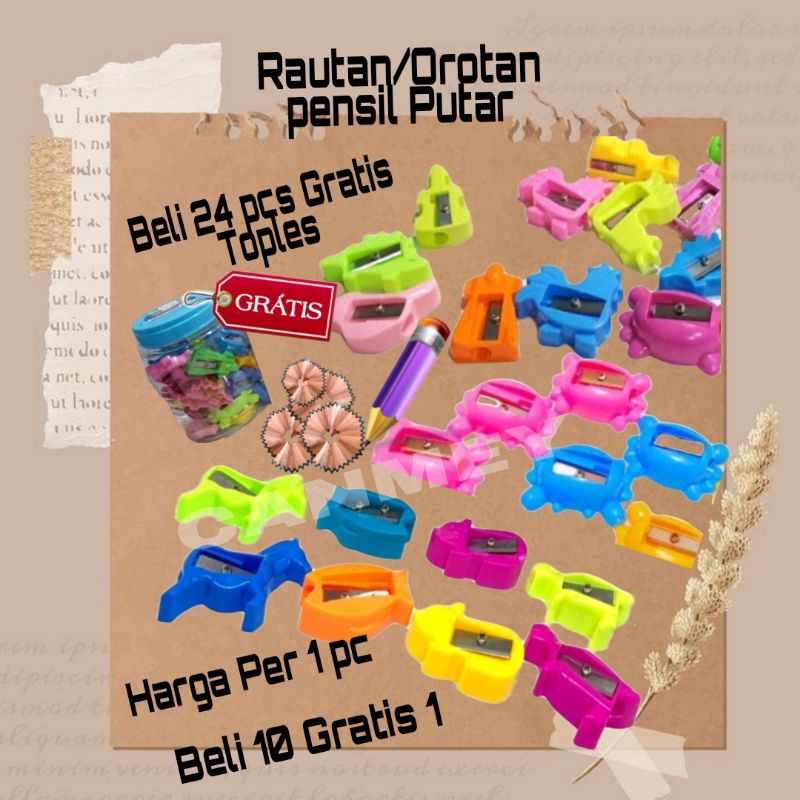 

✨CANMEY✨[1PCS]RAUTAN / OROTAN/ SERUTAN/SHAPENNER LUCU WARNA WARNI