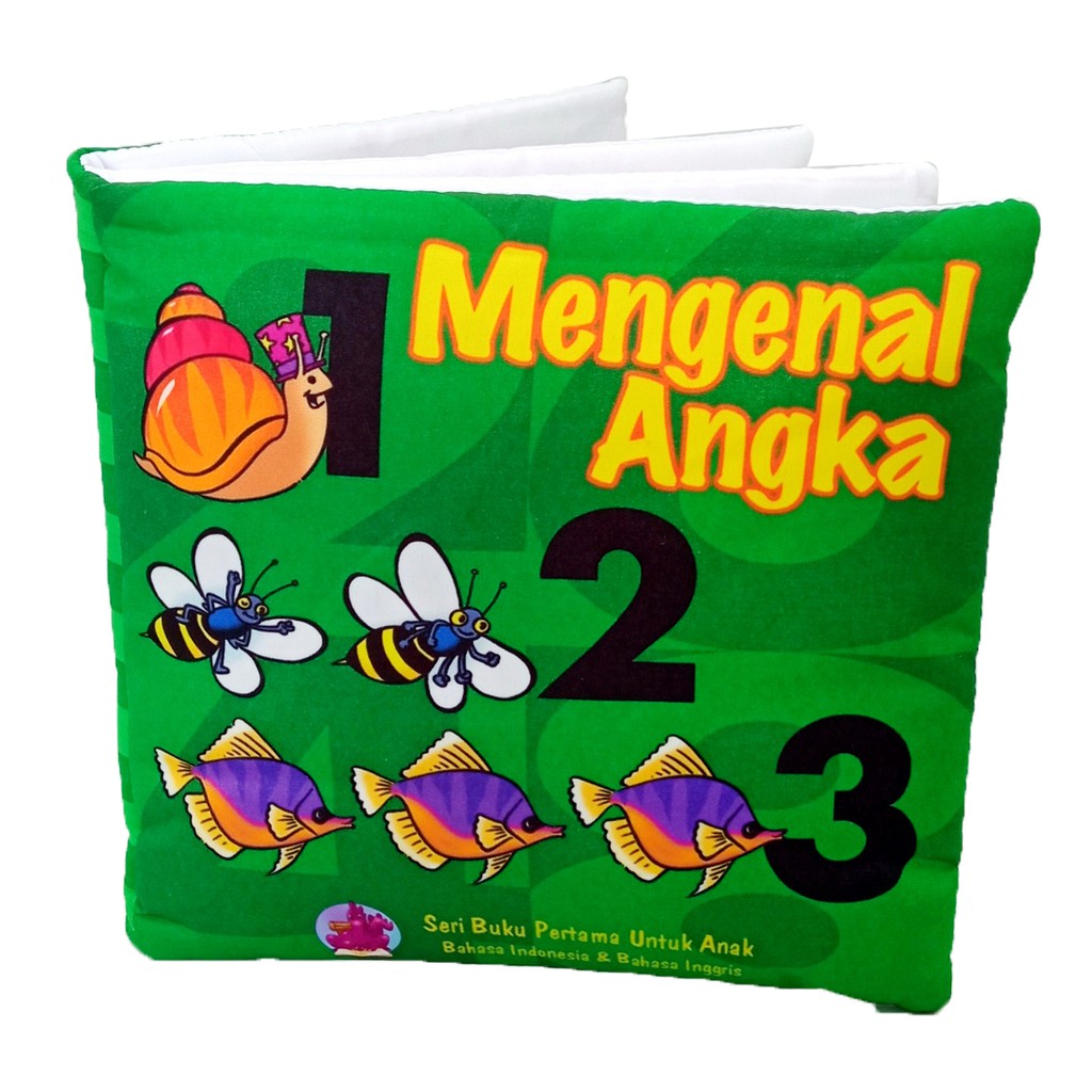 Buku Bantal Mengenal Angka 123 Softbook Kain Mainan Edukasi Bayi