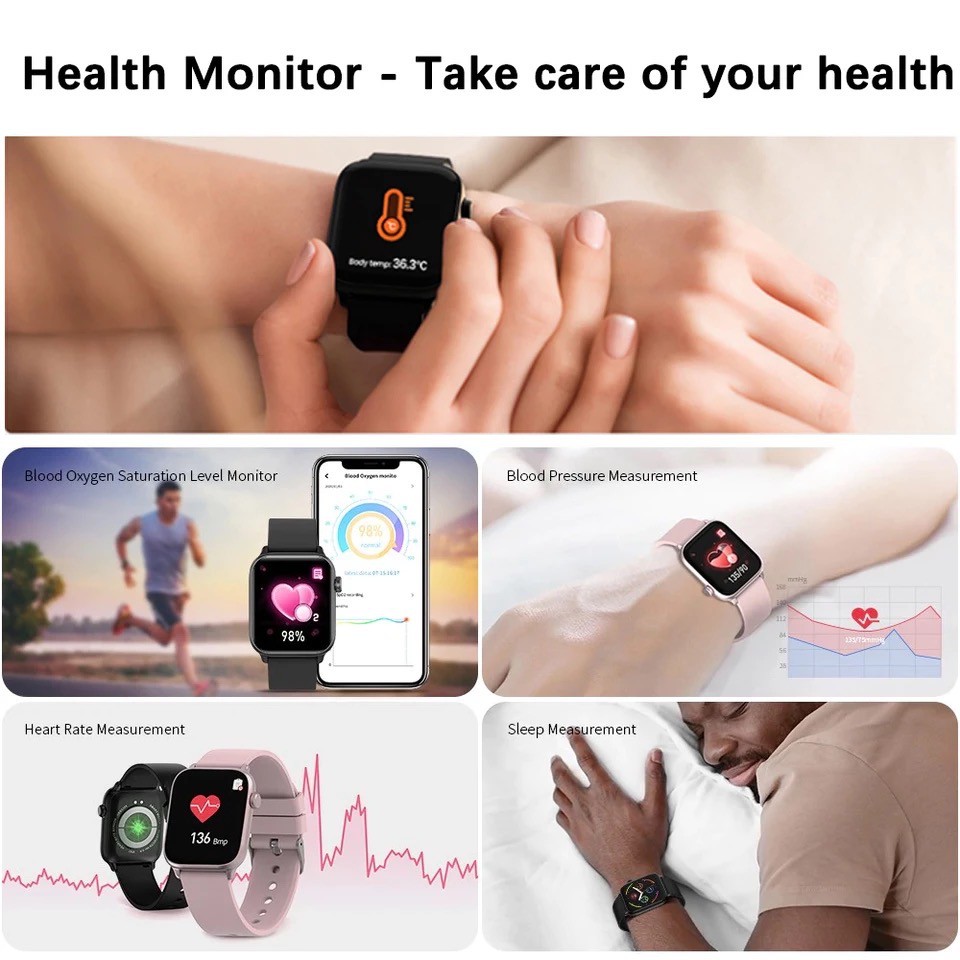 TICWRIS GTS Real-time Body Temperature Watch Heart Rate Monitor 7 Sports Modes Sports