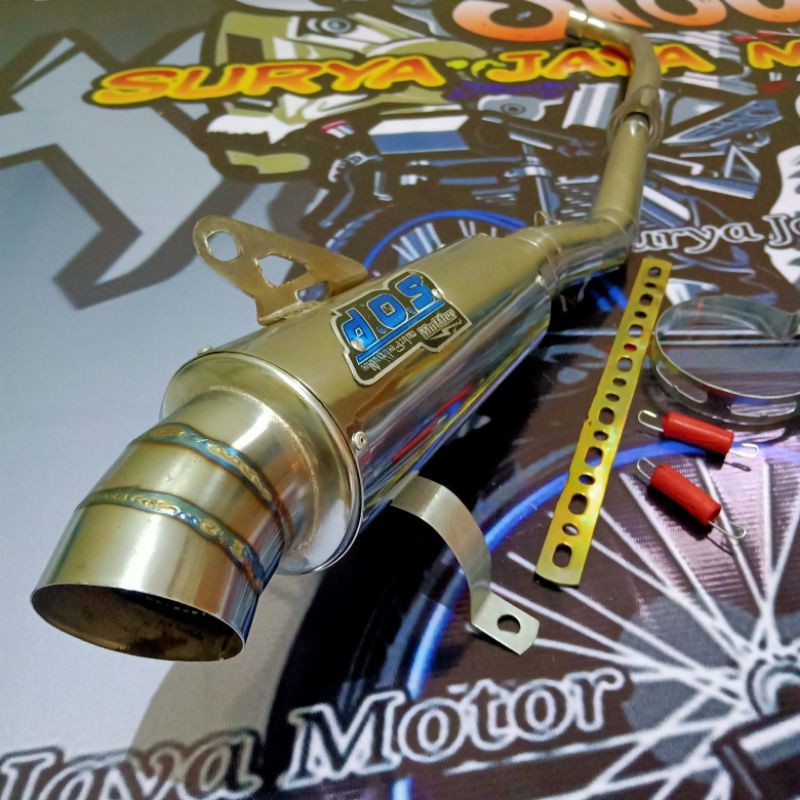 knalpot racing DOS JUPITER Z,BURHAN,ROBOT,VEGA R,ZR,NEW,GRAND,LEGENDA,PRIMA,SUPRA110,SHOGUN,SMASH