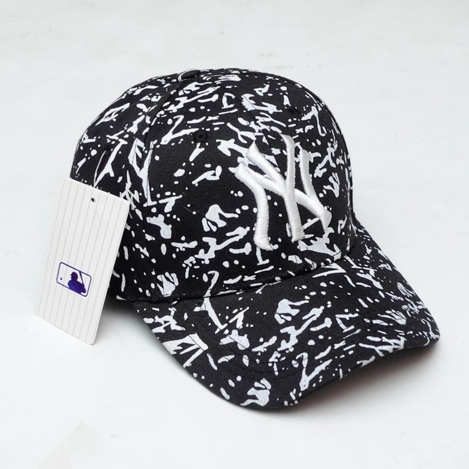 Topi NY MLB Baseball Fashion Pria Import Unisex Motif Corak