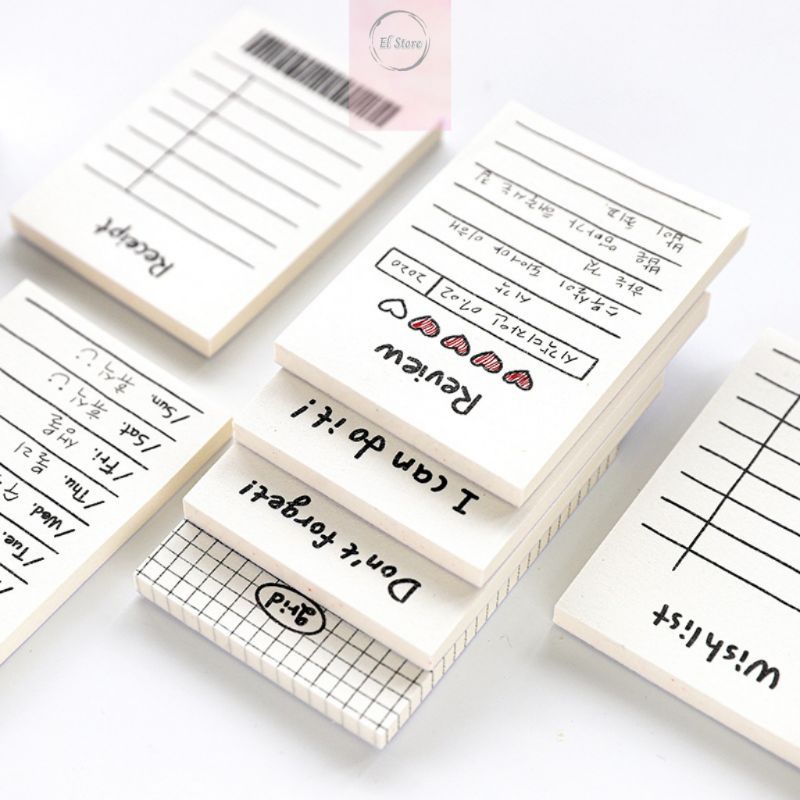 

50Sheets Dasar Memo Pad Waktu Kelola Catatan Tempel Diary