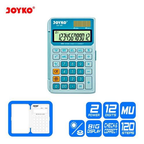 

Calculator / Kalkulator Joyko CC-21 / 12 Digits / Check Correct - Biru