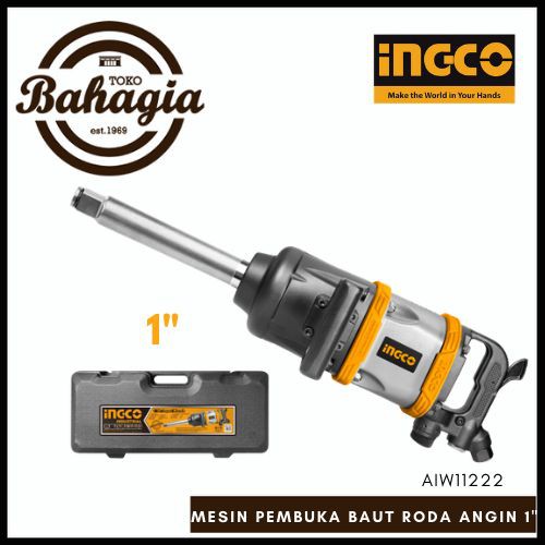 BOR AIR IMPACT WRENCH MESIN PEMBUKA BAUT RODA ANGIN 1 INCH INGCO