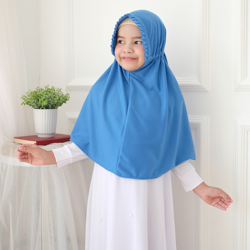 Bergo anak pet renda jilbab anak bergo anak bahan adem kerudung instan anak jilbab daily hijab anak