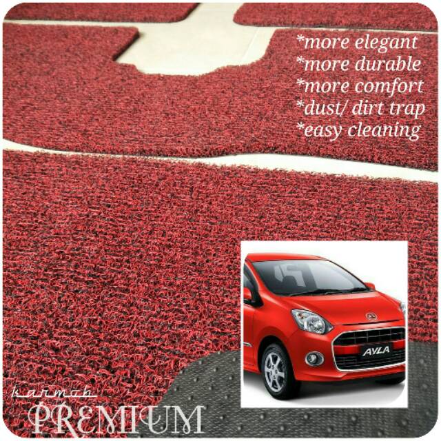 Karpet Mobil Premium Dua Warna Agya full bagasi