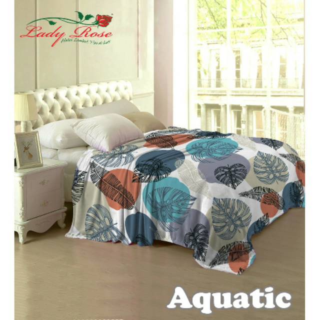 Selimut bulu/karakter LADYROSE uk 160x200 motif Aquatic/LOL/frozenbeauty/princess