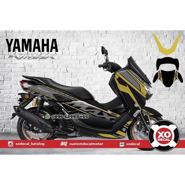 DECAL STICKER YAMAHA NMAX NEW FACELIFT 2020 GOLD MAX DESIGN