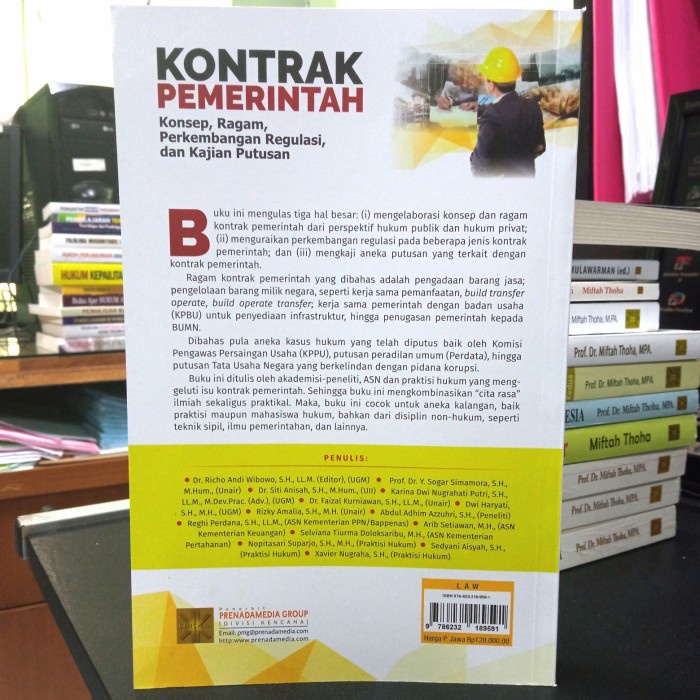 

HOT SALE!!! KONTRAK PEMERINTAH KONSEP RAGAM, PERKEMBANGAN REGULASI, DAN KAJIAN PUT TERBARU
