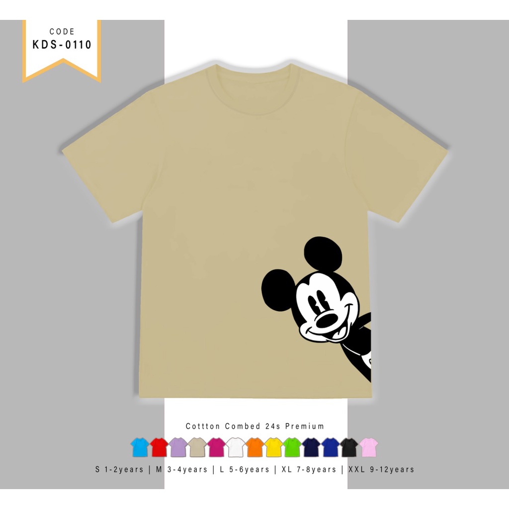 KAOS ANAK-ANAK / T-SHIRT KIDS GAMBAR MICKEY BIG SIDE / ATASAN ANAK