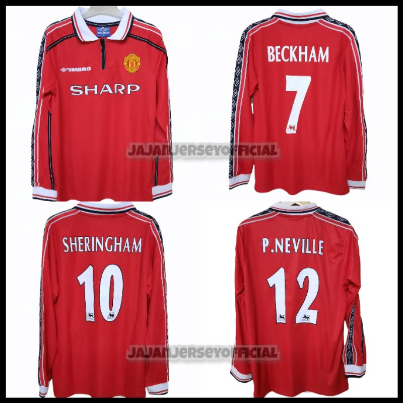 Jersey club MU home retro longsleeve 1999 treble winners grade ori