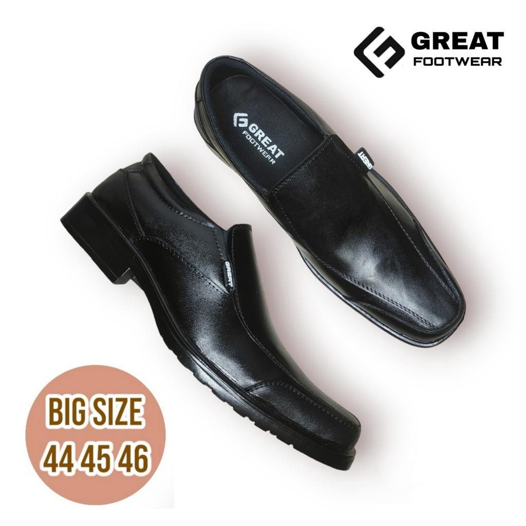 BIG SIZE Sepatu Pantofel Pria Kulit Asli Sepatu Oxford Pria Kerja Kantor Kasual Formal Anti Licin